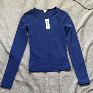 NWT garage Blue Long Sleeve Top
